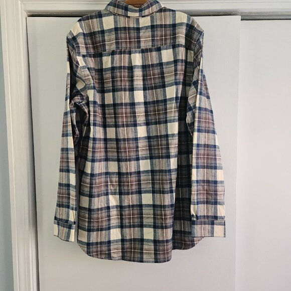 LL Bean Large Tall Plaid Flannel Button Down Cotton Shirt NWT - Picture 2 of 7